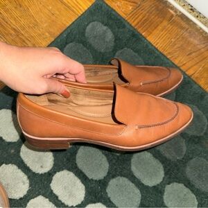 AEROSOLES Brown Leather Loafers